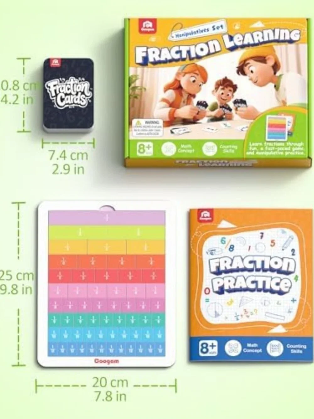 Magnetic Fraction Tiles for Montessori Math Learning | Educational Manipulatives